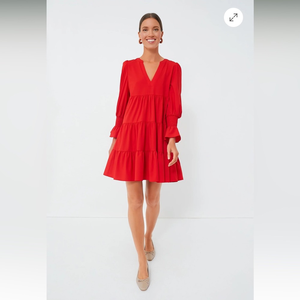 Tuckernuck pomander place Red Crepe Kenzo Dress size large